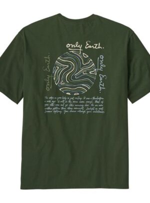 Patagonia Mens CTA Organic T-Shirt, Earth Currents / Torrey Pine Green