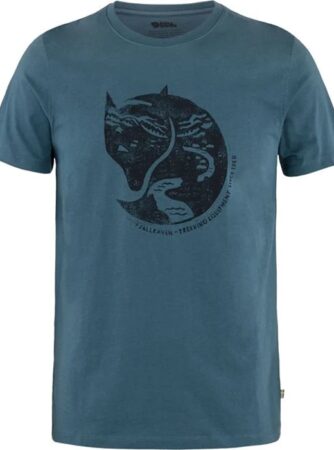 Fjällräven Arctic Fox T-Shirt Herre / Mænd-Blå Blå-M - T-Shirt, Polo-shirt