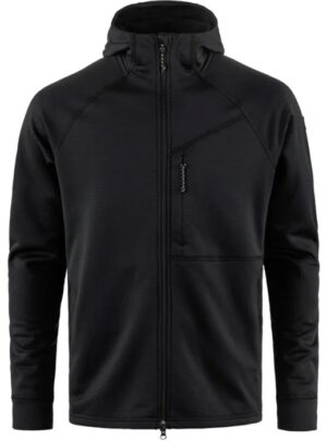 Fjällräven Grid Fleece Hoodie Herre / Mænd-Sort-XL - Fleecejakker