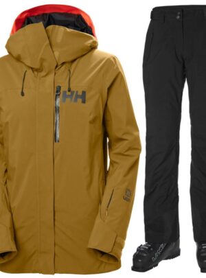 Helly Hansen Powshot/Legendary skisæt, dame, guld/sort