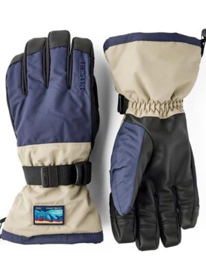 Hestra Gauntlet Sr. - 5 Finger, Dark Navy / Beige