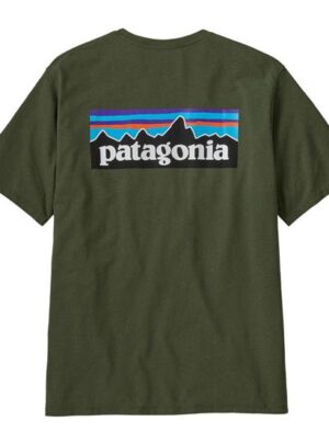 Patagonia Mens P-6 Logo Responsibili-Tee, Torrey Pine Green