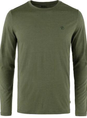 Fjällräven Abisko Wool LS Herre / Mænd-laurel Grøn-L - T-Shirt, Polo-shirt