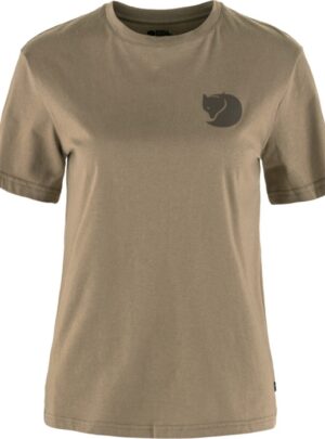 Fjällräven Walk With Beige T-Shirt Kvinder / Damer-suede Brun-S - T-Shirts