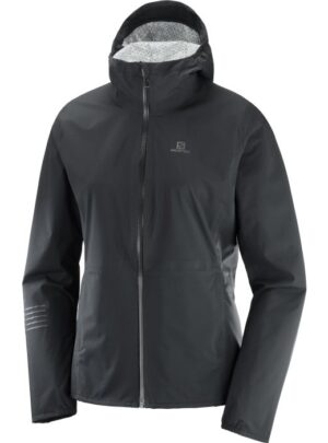 Salomon Lightning WP Jacket Kvinder / Damer 10.000mm, Sort-S - Regntøj, poncho