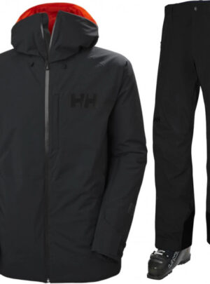 Helly Hansen Powderface/Legendary skisæt, Herre, sort