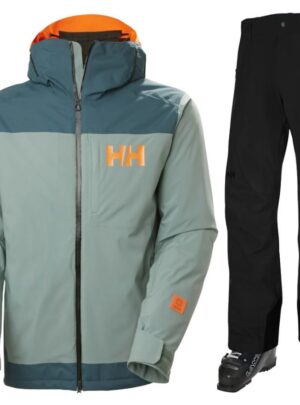 Helly Hansen Powdreamer/Legendary skisæt, Herre, sort/cactus