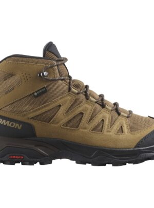 Salomon X Ward Leather Mid GTX Herre / Mænd, kang/Sort/dull-47 1/3 / UK 12 - Vandrestøvler