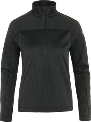 Fjällräven Abisko Lite Fleece Half Zip Woman-Sort-L - Fleecejakker og softshell