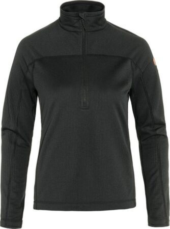 Fjällräven Abisko Lite Fleece Half Zip Woman-Sort-L - Fleecejakker og softshell