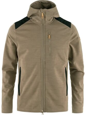 Fjällräven Keb Fleece Hoodie Herre / Mænd-suede Brun-2XL - Fleecejakker