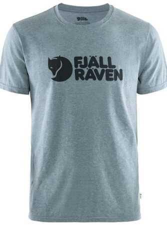 Fjällräven Logo T-Shirt Herre / Mænd-uncle Blå / melange-2XL - T-Shirt, Polo-shirt