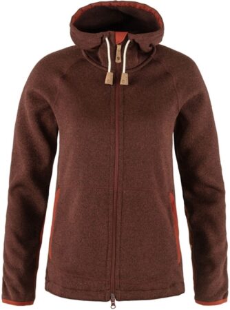 Fjällräven Övik Fleece Hoodie Kvinder / Damer-autumn leaf-M - Fleecejakker og softshell