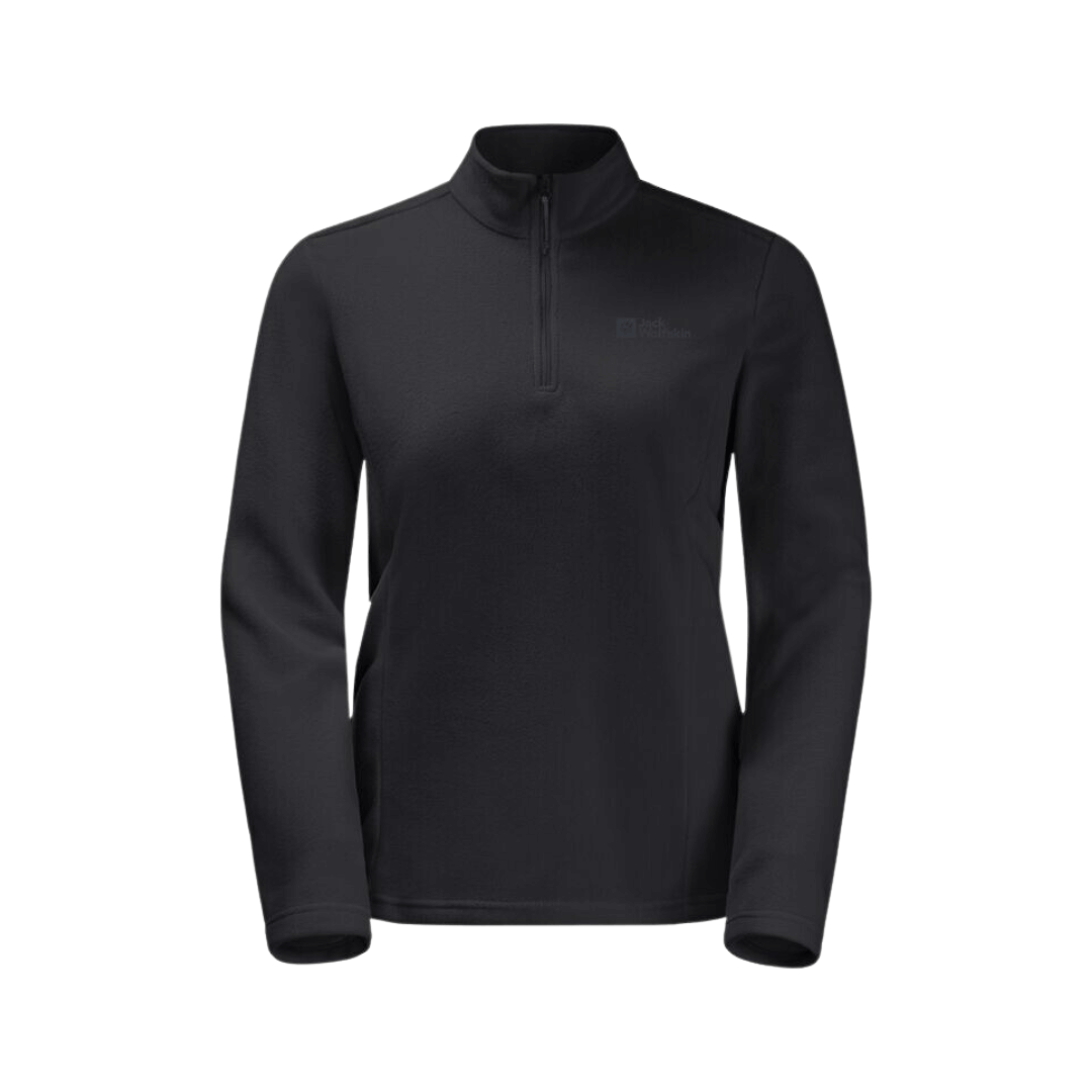 Fleecetrøje til dame - Jack Wolfskin Taunus HZ W - Sort Fleecetrøje til dame - Jack Wolfskin Taunus HZ W - Sort
