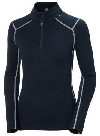 Helly Hansen Lifa Merino Midweight Half-Zip Skiundertrøje Dame, navy