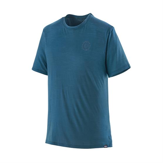 Patagonia Mens Cap Cool Merino Graphic Shirt, WavyBlue Patagonia Mens Cap Cool Merino Graphic Shirt, WavyBlue