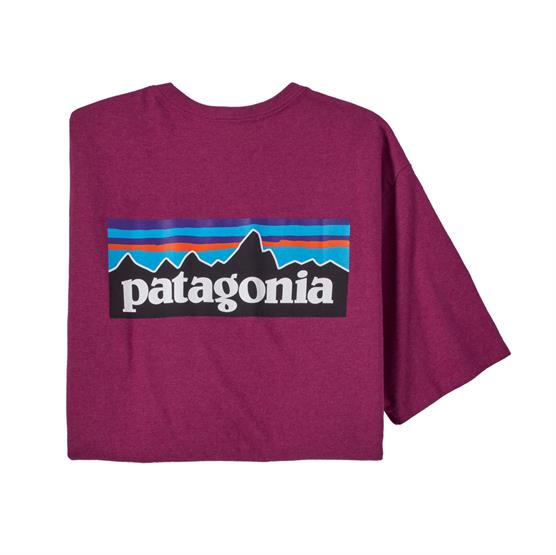 Patagonia Mens P-6 Logo Responsibili-Tee, Star Pink Patagonia Mens P-6 Logo Responsibili-Tee, Star Pink