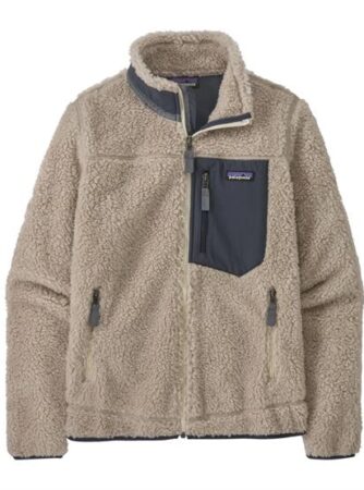 Patagonia Womens Classic Retro-X Jacket, Natural / Smolder Blue