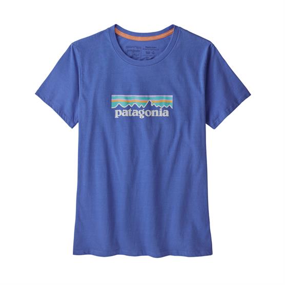 Patagonia Womens Pastel P-6 Logo Organic Crew T-Shirt, Blue Patagonia Womens Pastel P-6 Logo Organic Crew T-Shirt, Blue