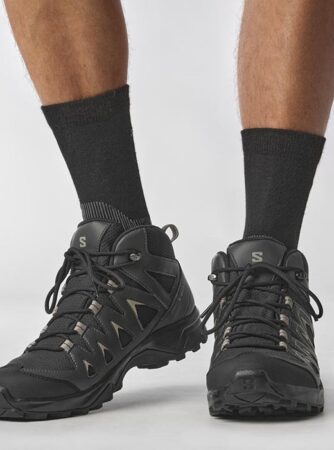 Salomon X Braze Mid GTX Herre / Mænd, Sort/phantom/vk-42 / UK 8 - Vandrestøvler
