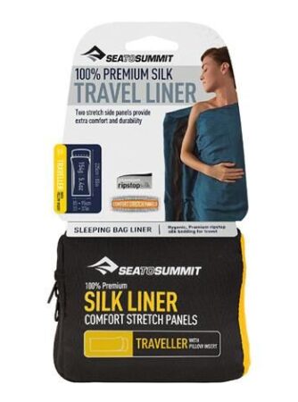 Sea to Summit Silk Stretch Liner - Traveller, Navy Blue