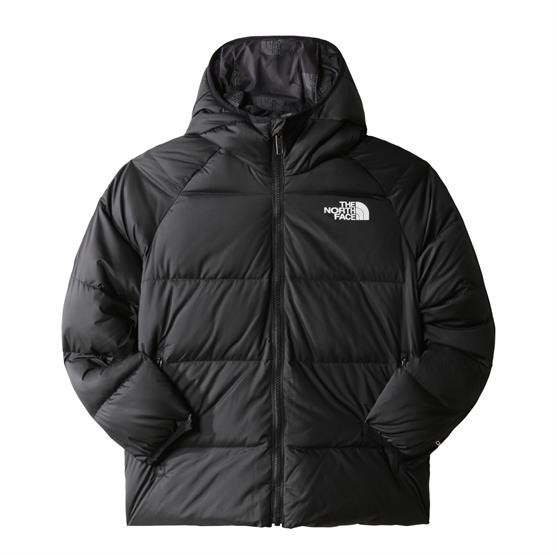 The North Face Printed Boys North Down Hooded Jacket, Black The North Face Printed Boys North Down Hooded Jacket, Black