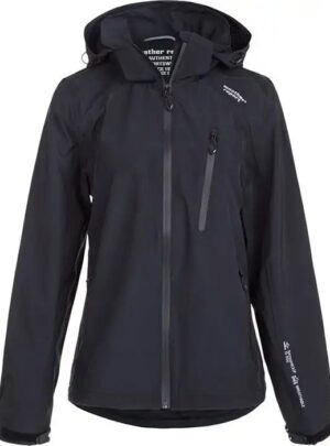 Weather Report Brunia W AWG regnjakke Dame 15.000mm-Sort-48 - Regntøj, poncho