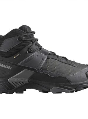 Salomon X Ultra 5 Mid Wide GTX Herre / Mænd, Sort/asphalt-42 / UK 8 - Vandrestøvler