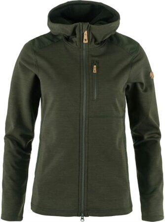Fjällräven Keb Fleece Hoodie Kvinder / Damer-deep Grøn-L - Fleecejakker og softshell