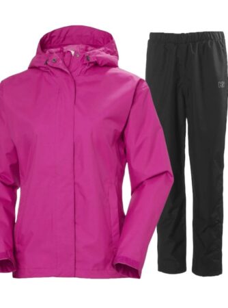 Helly Hansen Seven J regnsæt, dame, pink/sort