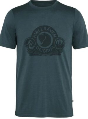 Fjällräven Abisko Wool Classic Herre / Mænd-Mørkeblå-2XL - T-Shirt, Polo-shirt