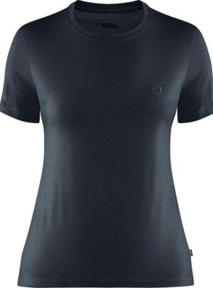 Fjällräven Abisko Wool SS Kvinder / Damer-Mørkeblå-M - T-Shirts