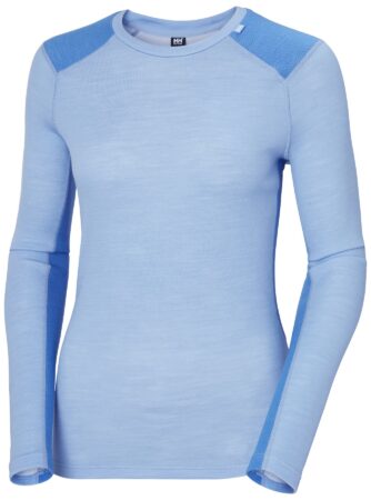 Helly Hansen Lifa Merino Midweight Crew, dame, lyseblå