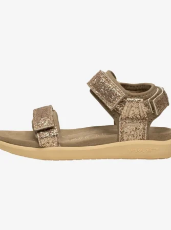 Woden - Cirkeline Glitter børnesandal (Brun) - 27