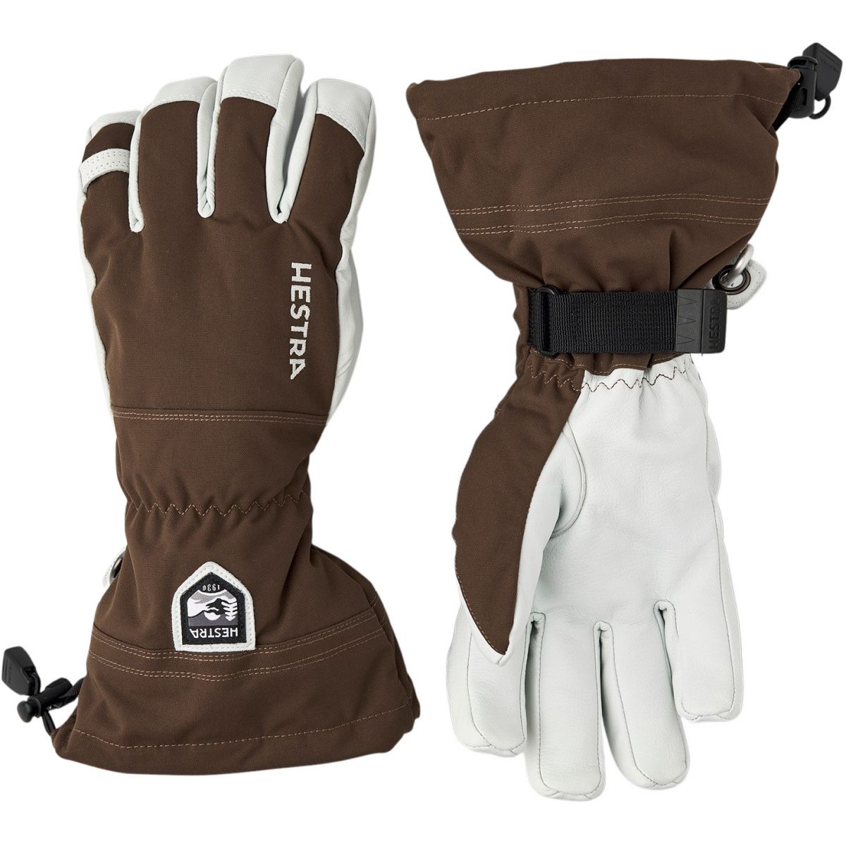 Hestra Army Leather Heli Ski, skihandsker, brun Hestra Army Leather Heli Ski, skihandsker, brun
