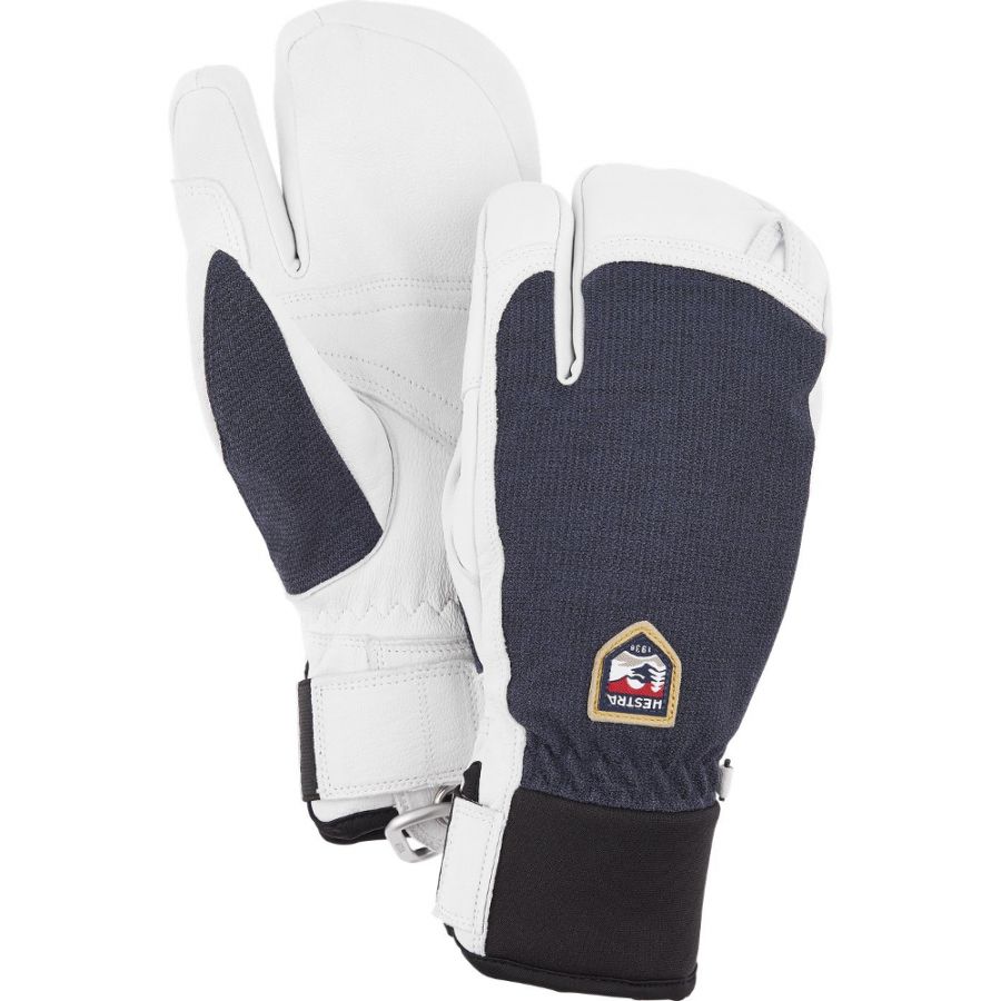 Hestra Army Leather Patrol 3-finger skihandsker, marin Hestra Army Leather Patrol 3-finger skihandsker, marin