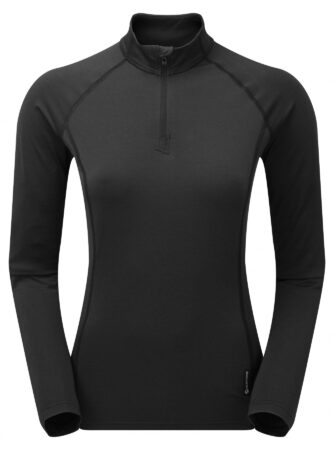 Montane Fem Dart Thermo Zip Neck, dame, sort