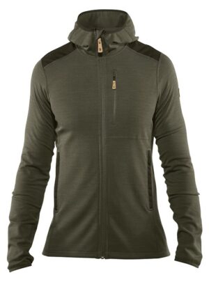 Fjällräven Keb Fleece Hoodie Herre / Mænd-laurel green / deep forest-S - Fleecejakker