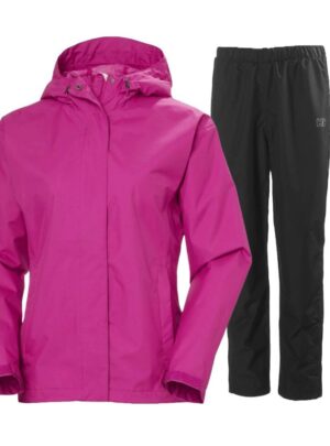 Helly Hansen Seven J regnsæt, dame, pink/sort