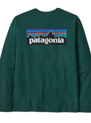 Patagonia Mens L/S P-6 Logo Responsibili-Tee, Cascade Green