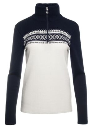 Dale of Norway Dalestølen, sweater, dame, mørkeblå/hvid