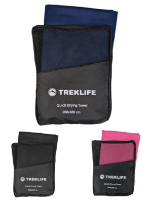 Hurtigtørrende microfiber håndklæde - 200x100 cm - Treklife