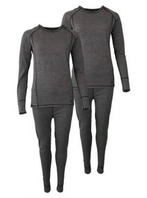 Accezzi Merino, skiundertøj, dame, grå, 2 sæt