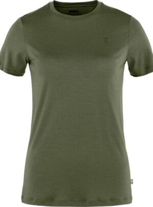 Fjällräven Abisko Wool SS Kvinder / Damer-laurel green-L - T-Shirts