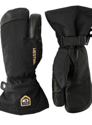 Hestra Army Leather Gore-Tex, 3-finger skihandsker, sort