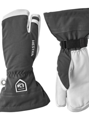 Hestra Army Leather Heli Ski, 3-finger skihandsker, grå
