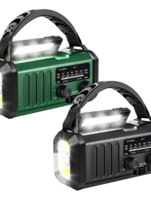 Nødradio FM Pro 20.000mAh - Håndsving - Solcelle
