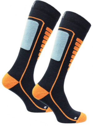 Norfolk Courchevel, skistrømper, navy/orange