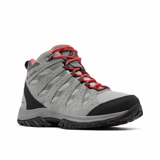 Columbia Redmond III Mid Waterproof Womens, Steam / Red Coral Columbia Redmond III Mid Waterproof Womens, Steam / Red Coral