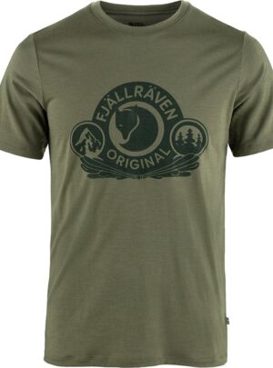 Fjällräven Abisko Wool Classic Herre / Mænd-laurel green-M - T-Shirt, Polo-shirt